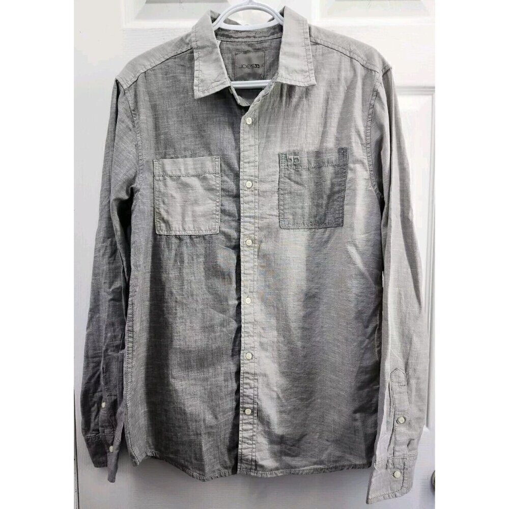 NWT Joe's Jeans Two Tone Gray Button Up Shirt Size M